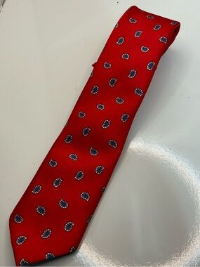 Royal Knight Boys Youth Red Paisley Print Necktie Dress Tie